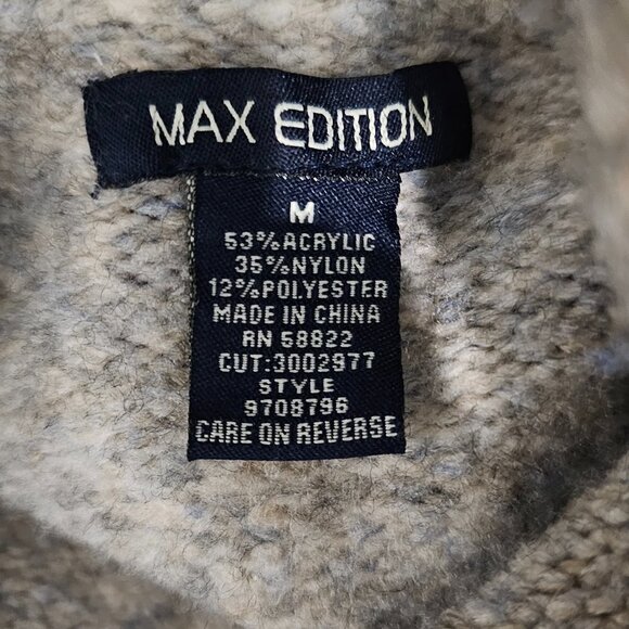 Max Edition Cowl Neck Balloon Sleeve Knit Sweater - Picture 3 of 7